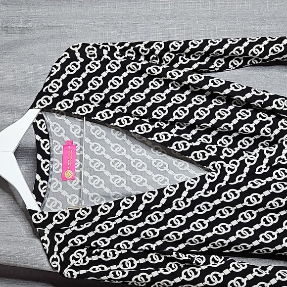 MARGARET JOSEPHS MACBETH COLLECTION BLACK AND WHITE ROMPER TIE SIDE - Picture 2 of 8